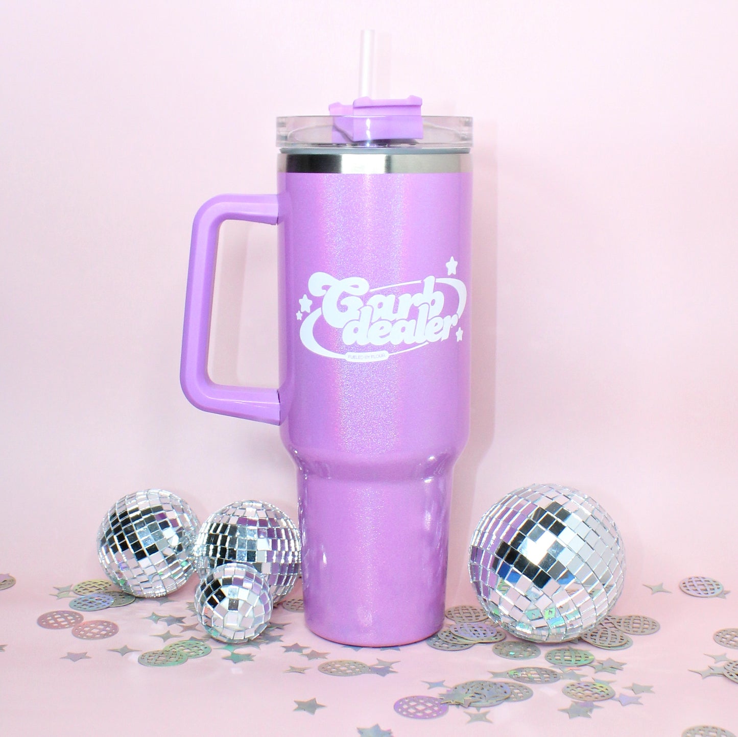 Carb Dealer | 40oz Handled Shimmer Tumbler