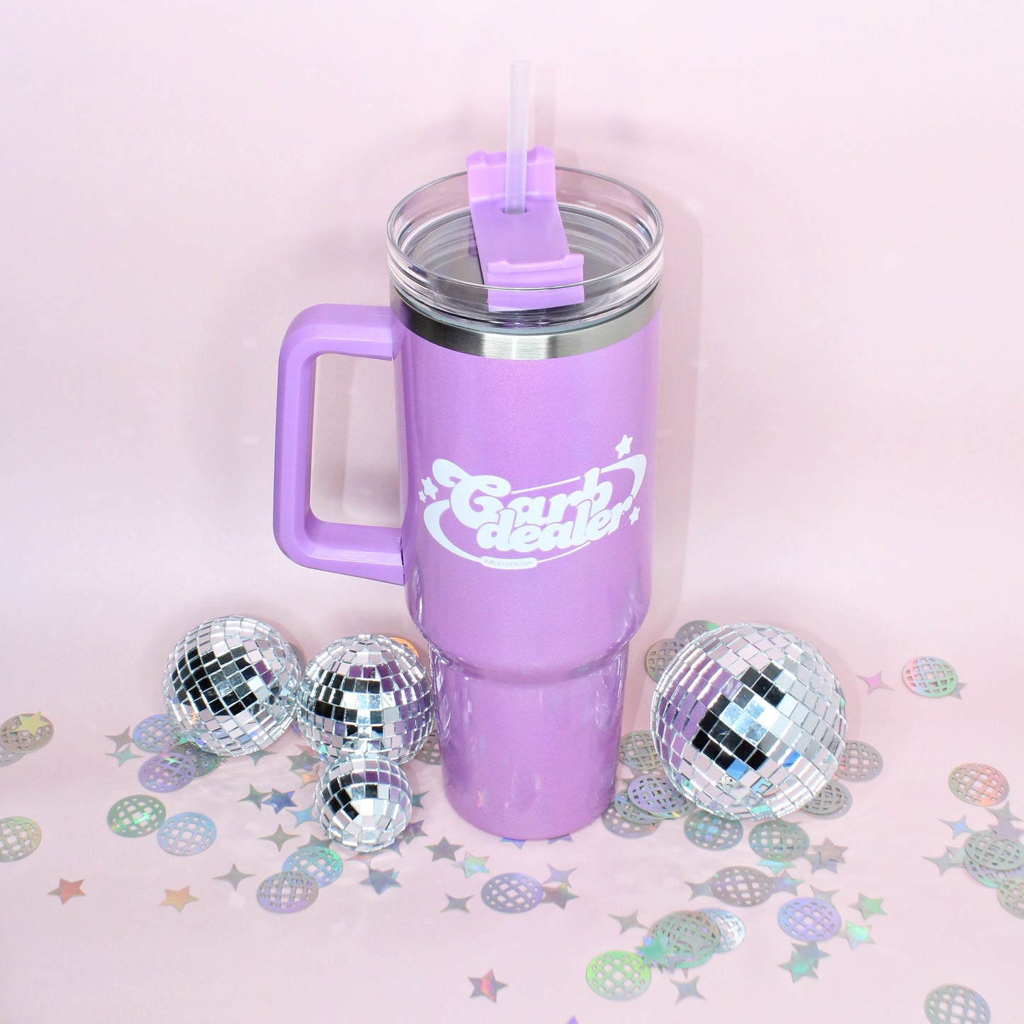 Carb Dealer | 40oz Handled Shimmer Tumbler