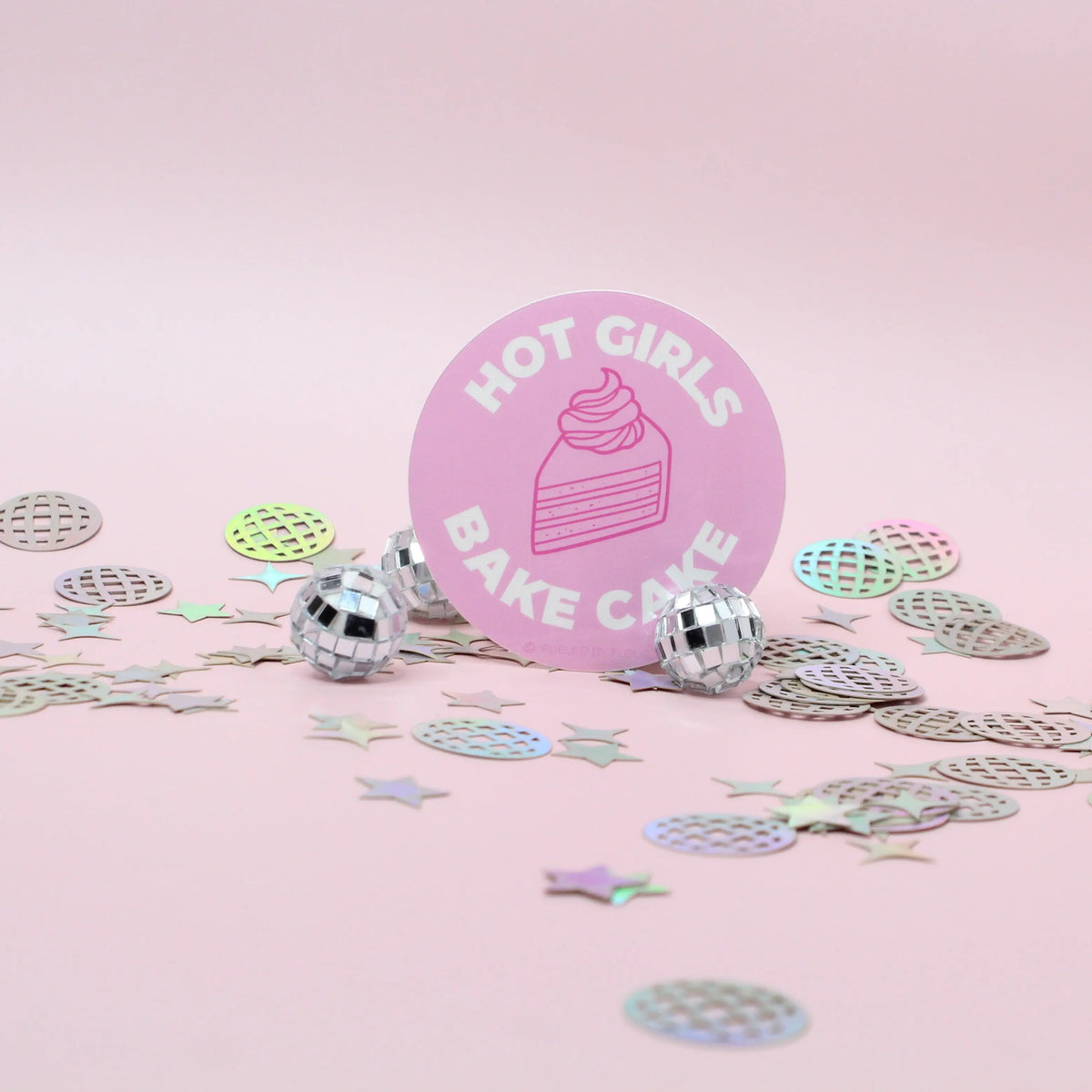 Hot Girls Bake Cake | Waterproof Vinyl Sticker Fueled by Flour