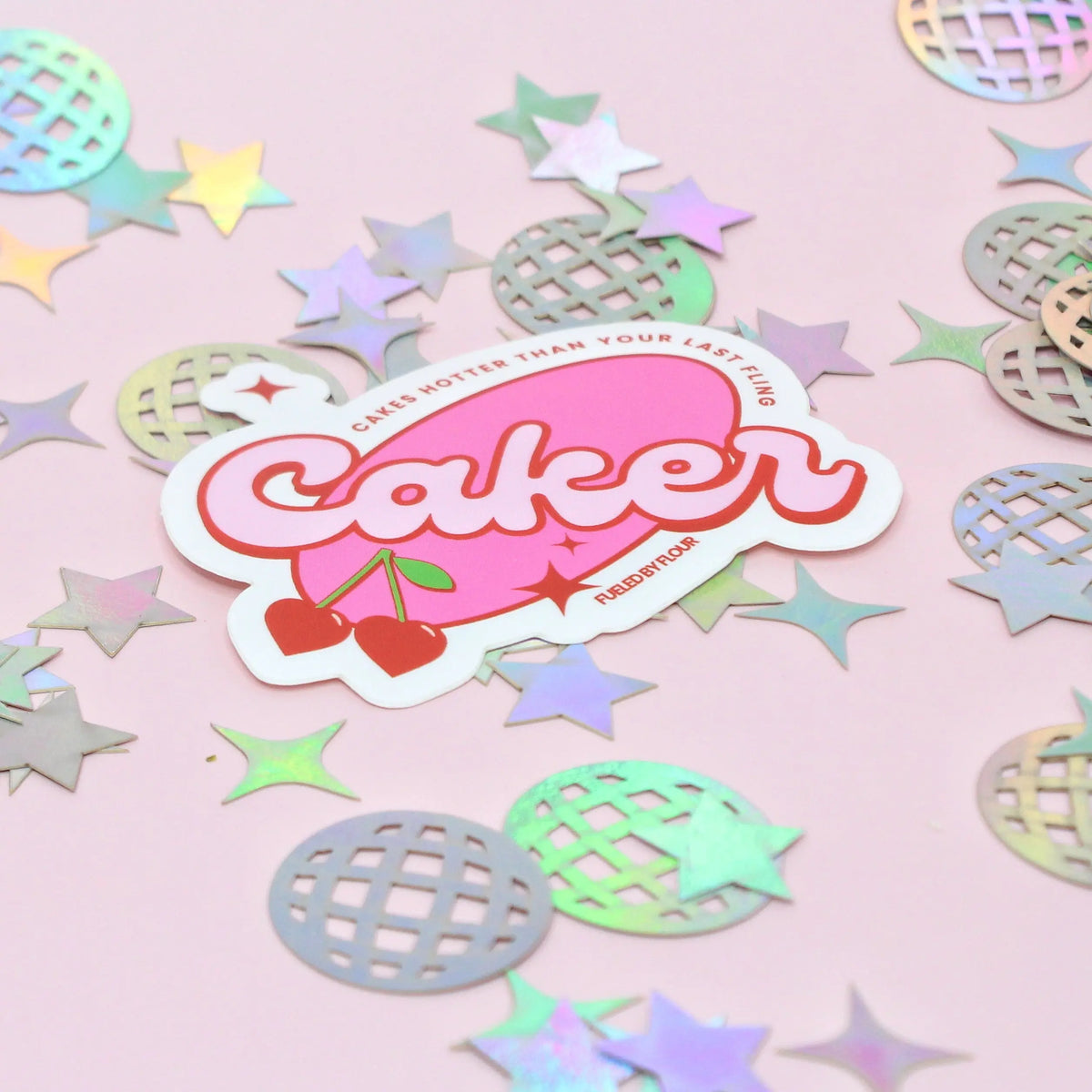 Caker | Waterproof Die-Cut Vinyl Sticker Fueled by Flour
