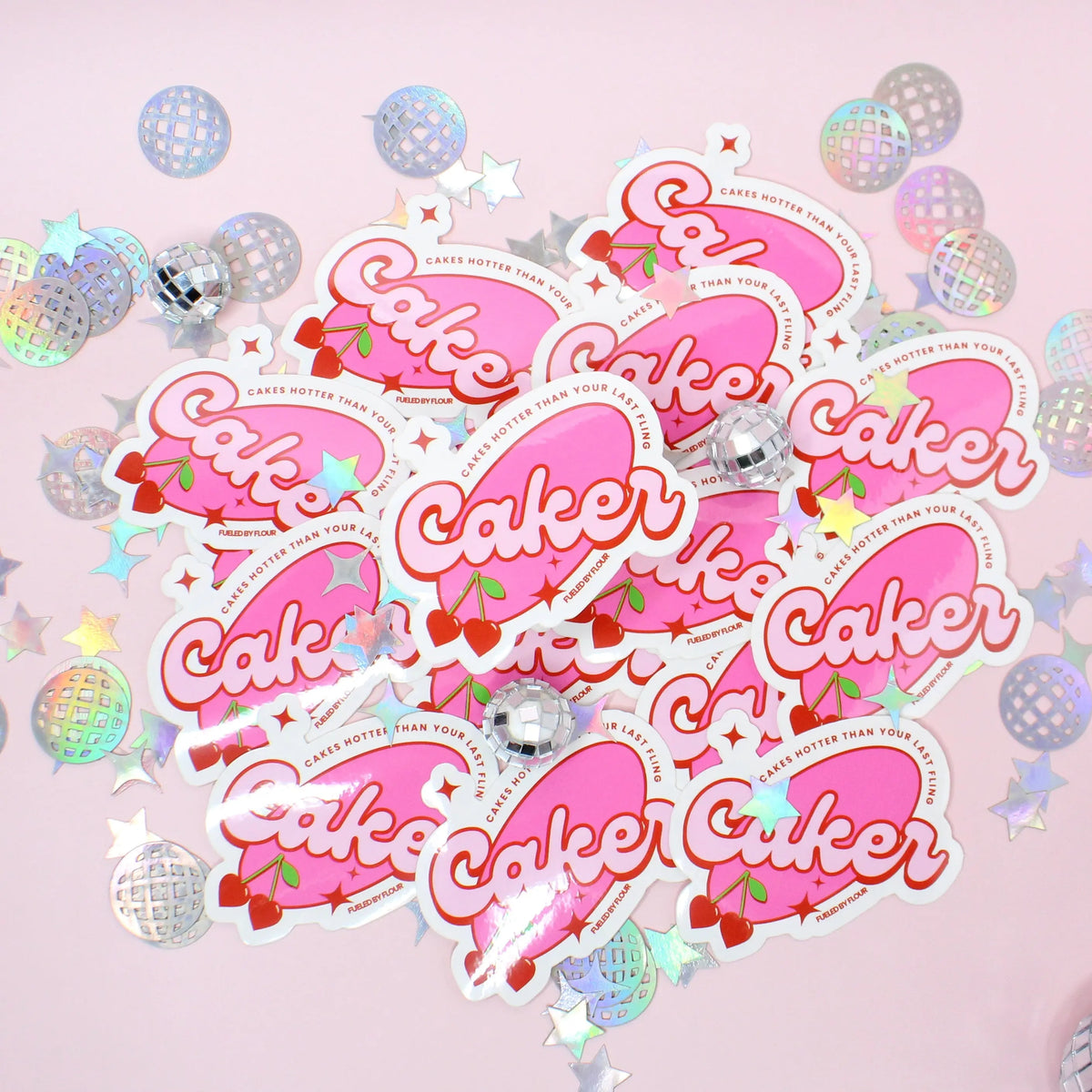 Caker | Waterproof Die-Cut Vinyl Sticker Fueled by Flour
