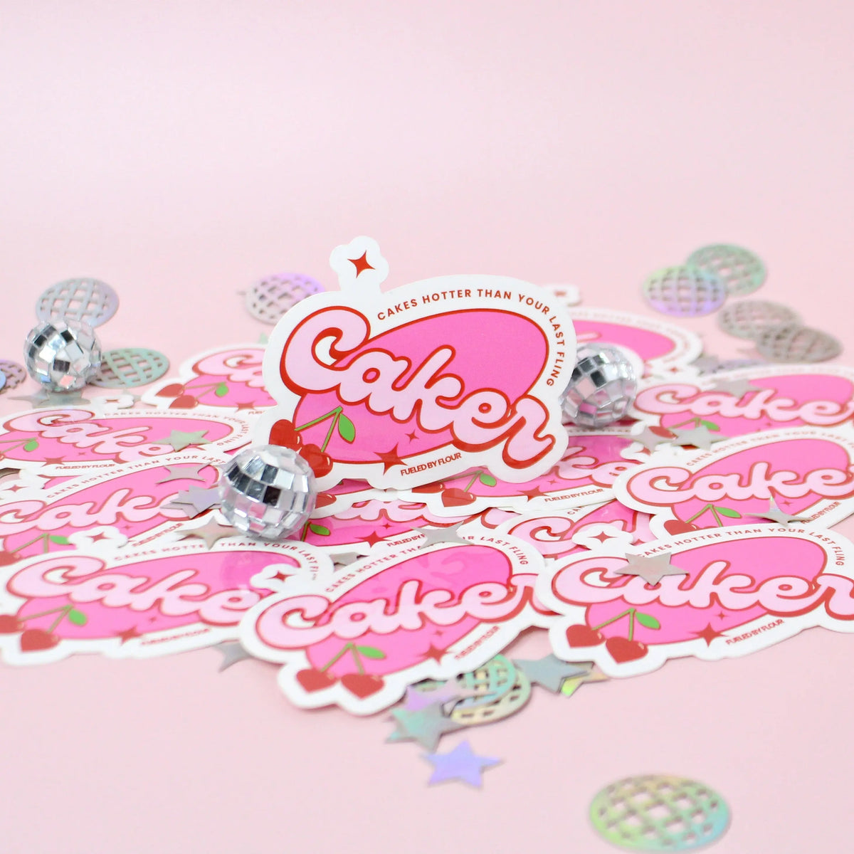 Caker | Waterproof Die-Cut Vinyl Sticker Fueled by Flour