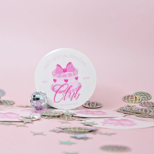 Anti-Social Baker Club | Waterproof Vinyl Sticker Fueled by Flour