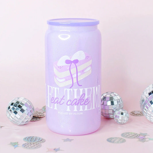 Let Them Eat Cake | 16oz Shimmer Glass Can Fueled by Flour