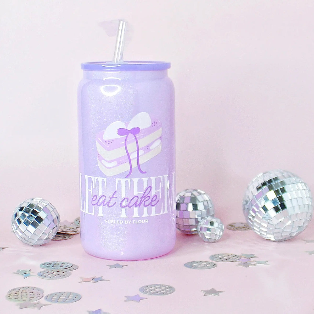Let Them Eat Cake | 16oz Shimmer Glass Can Fueled by Flour
