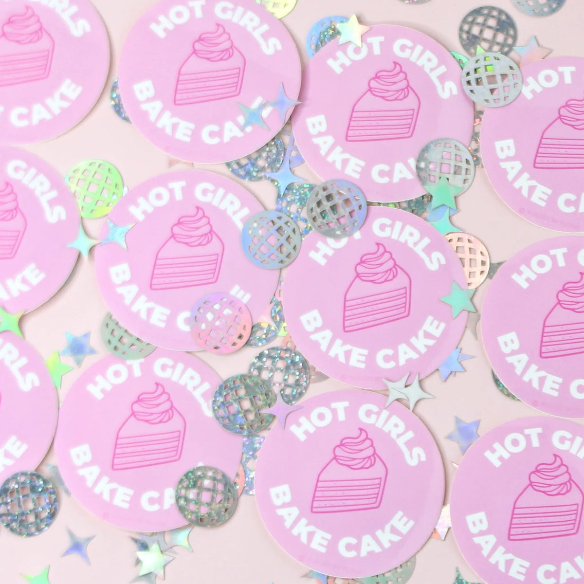 Hot Girls Bake Cake | Waterproof Vinyl Sticker Fueled by Flour