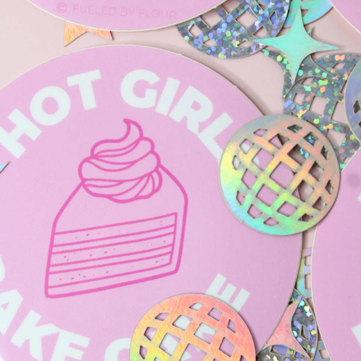 Hot Girls Bake Cake | Waterproof Vinyl Sticker Fueled by Flour