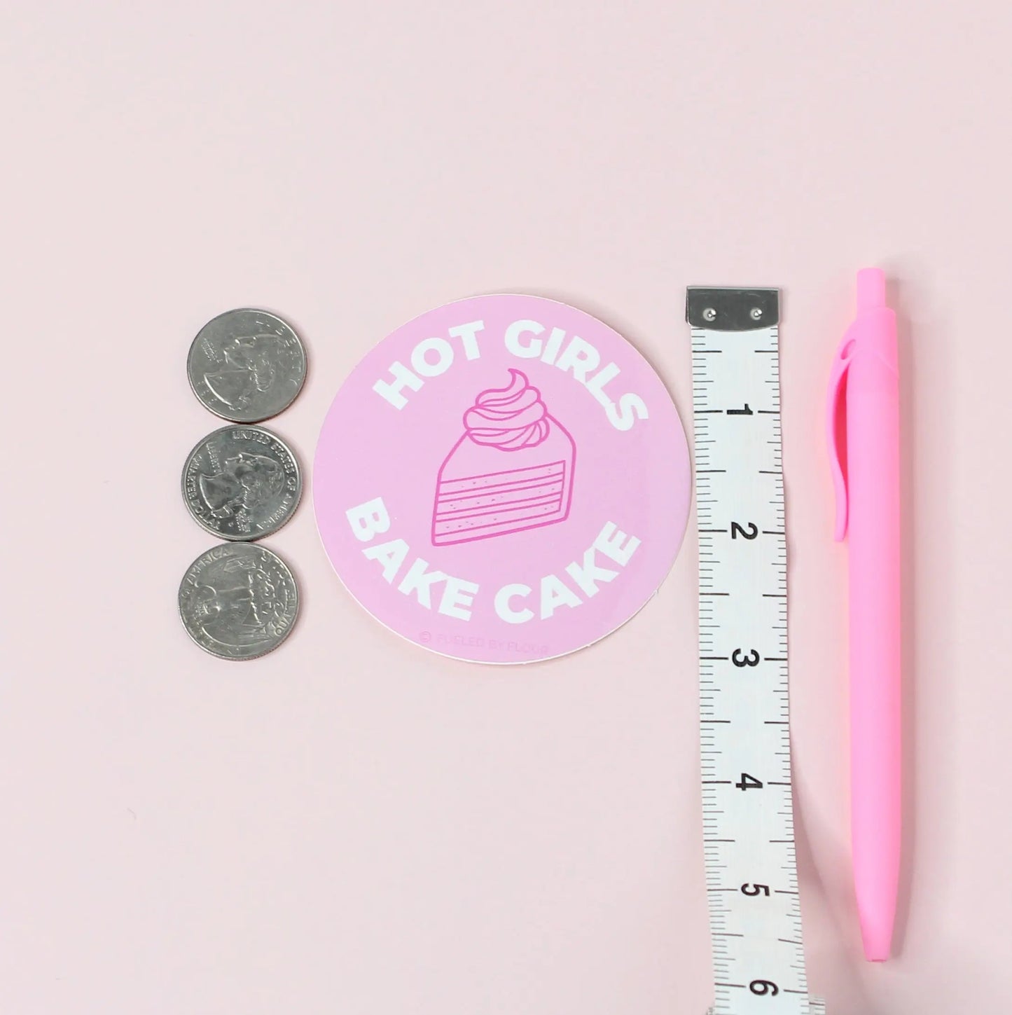 Hot Girls Bake Cake | Waterproof Vinyl Sticker Fueled by Flour