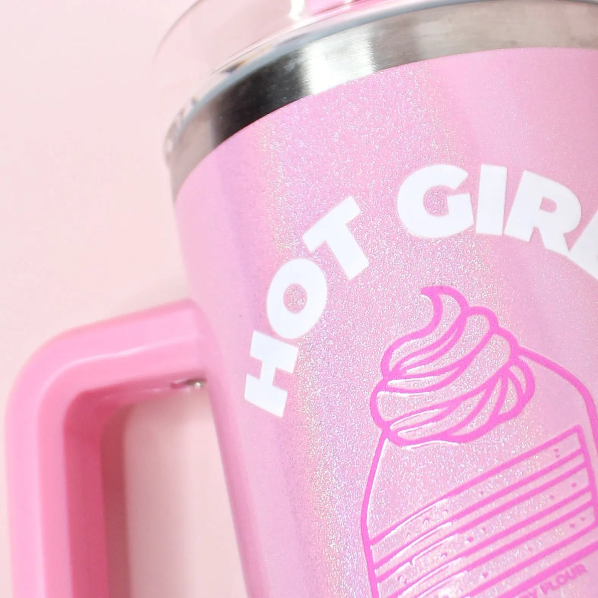 Hot Girls Bake | 40oz Handled Shimmer Tumbler Fueled by Flour