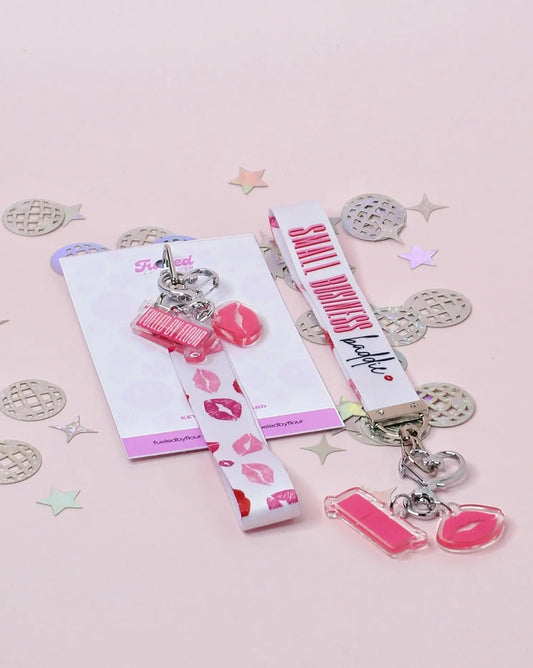 Small Business Baddie Wristlet Lanyard Fueled by Flour