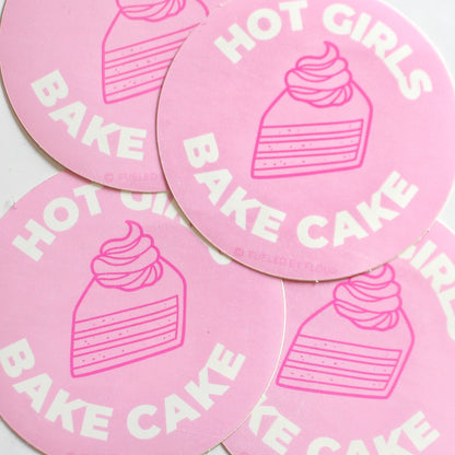 Hot Girls Bake Vinyl Sticker