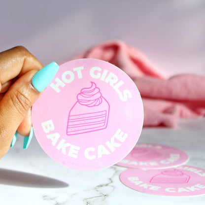 Hot Girls Bake Vinyl Sticker