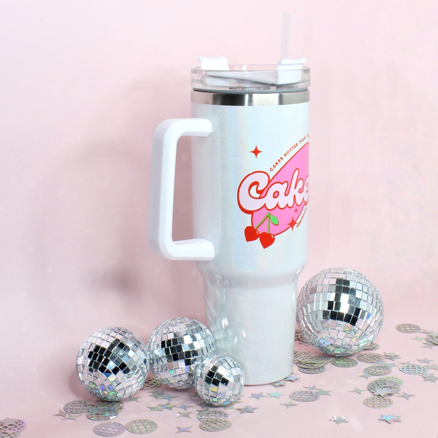 Caker | 40oz Handled Shimmer Tumbler