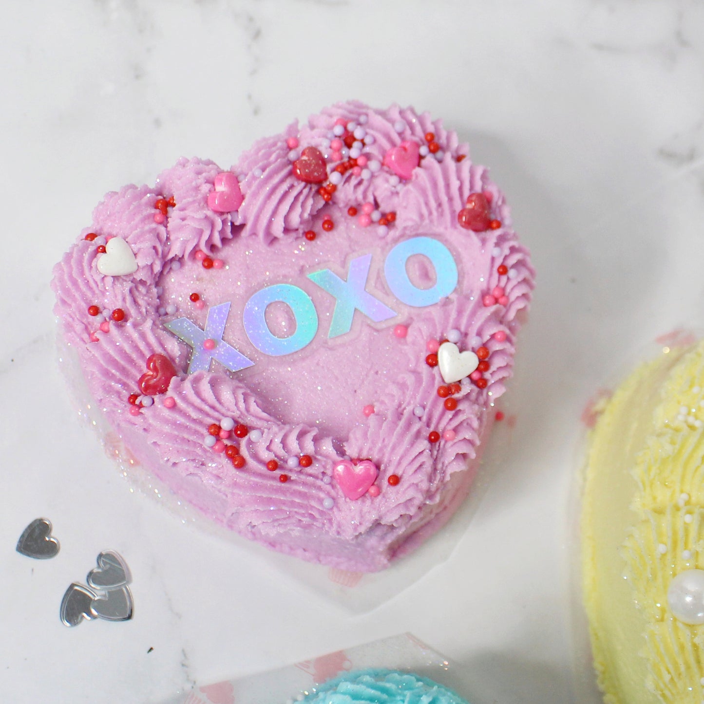 Valentine's Conversation Heart Bento Cakes