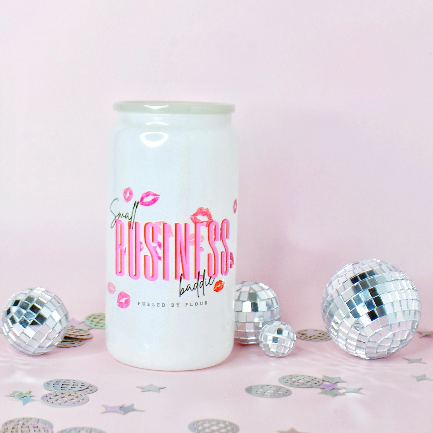 Small Business Baddie | 16oz Shimmer Glass Can