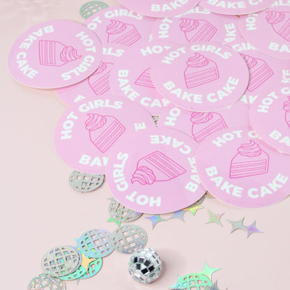 Hot Girls Bake Cake | Waterproof Vinyl Sticker
