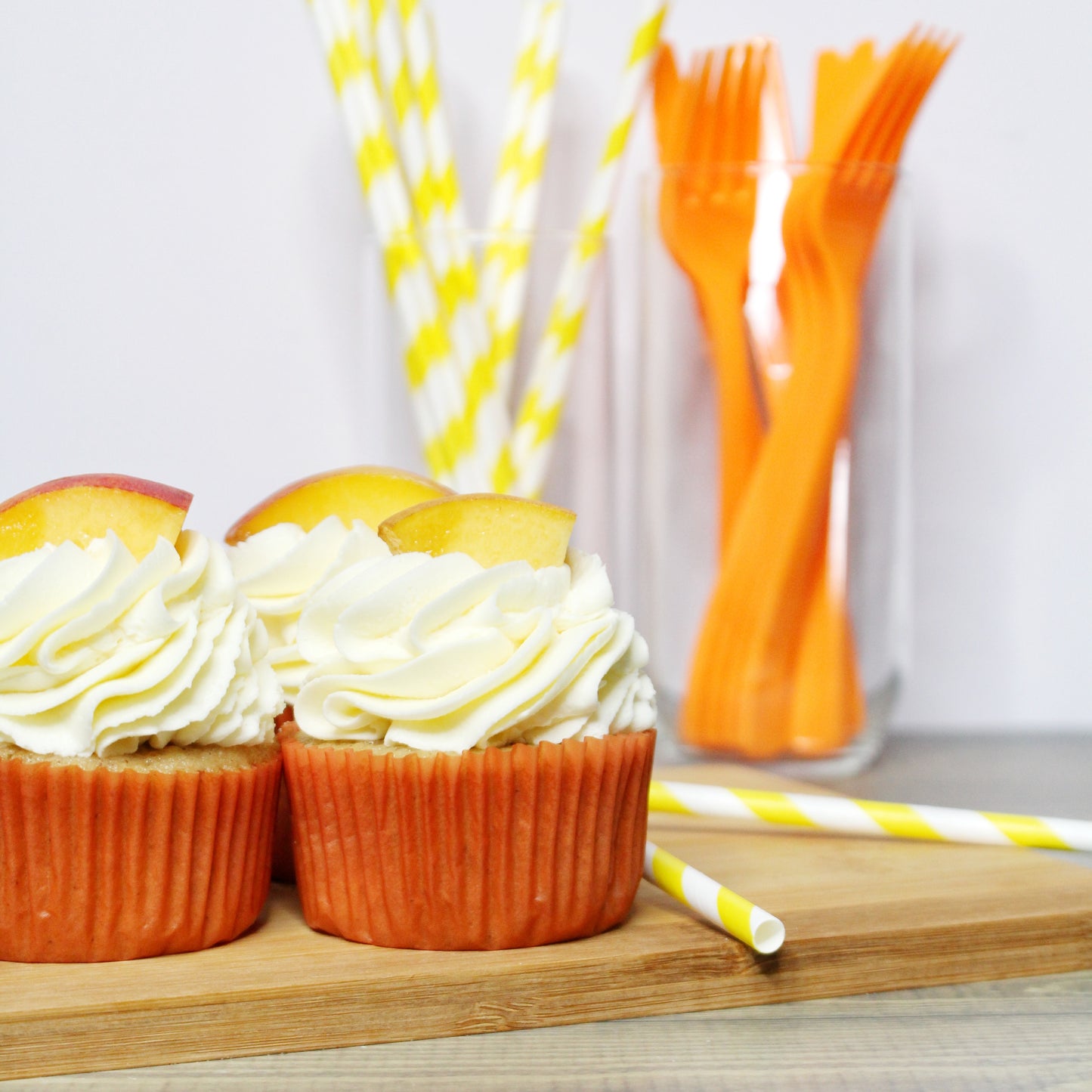 Peaches N Cream Cupcakes