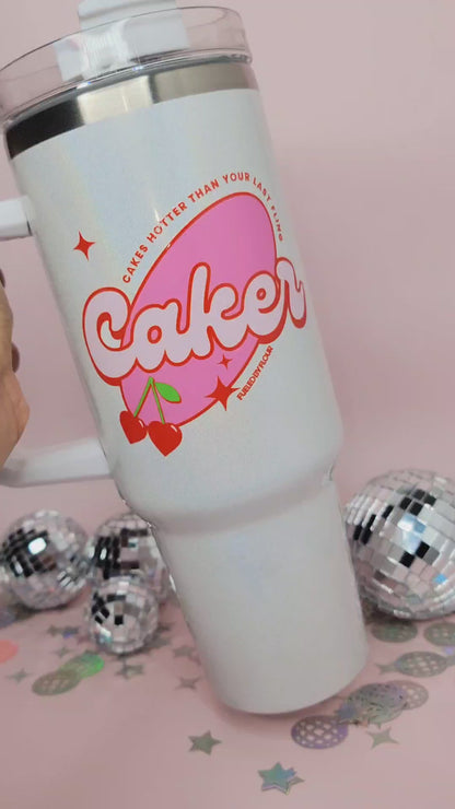 Caker | 40oz Handled Shimmer Tumbler