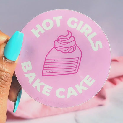 Hot Girls Bake Vinyl Sticker